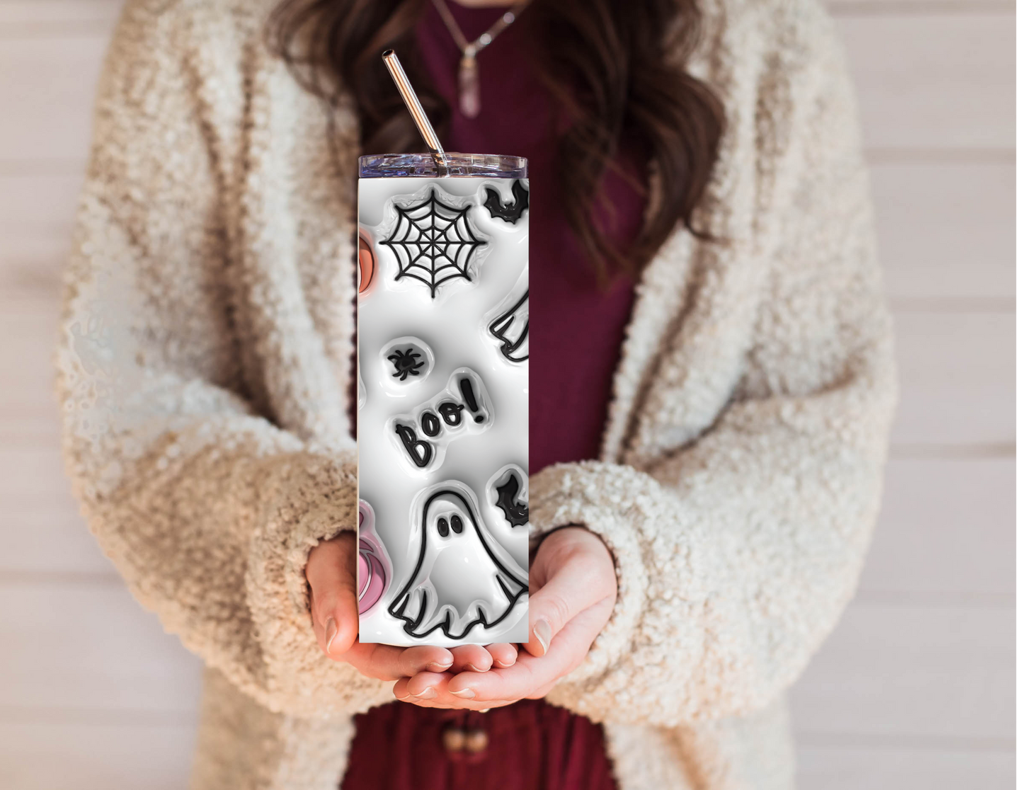 Ghost Pumpkin Puff 20oz Stainless Steel Tumbler