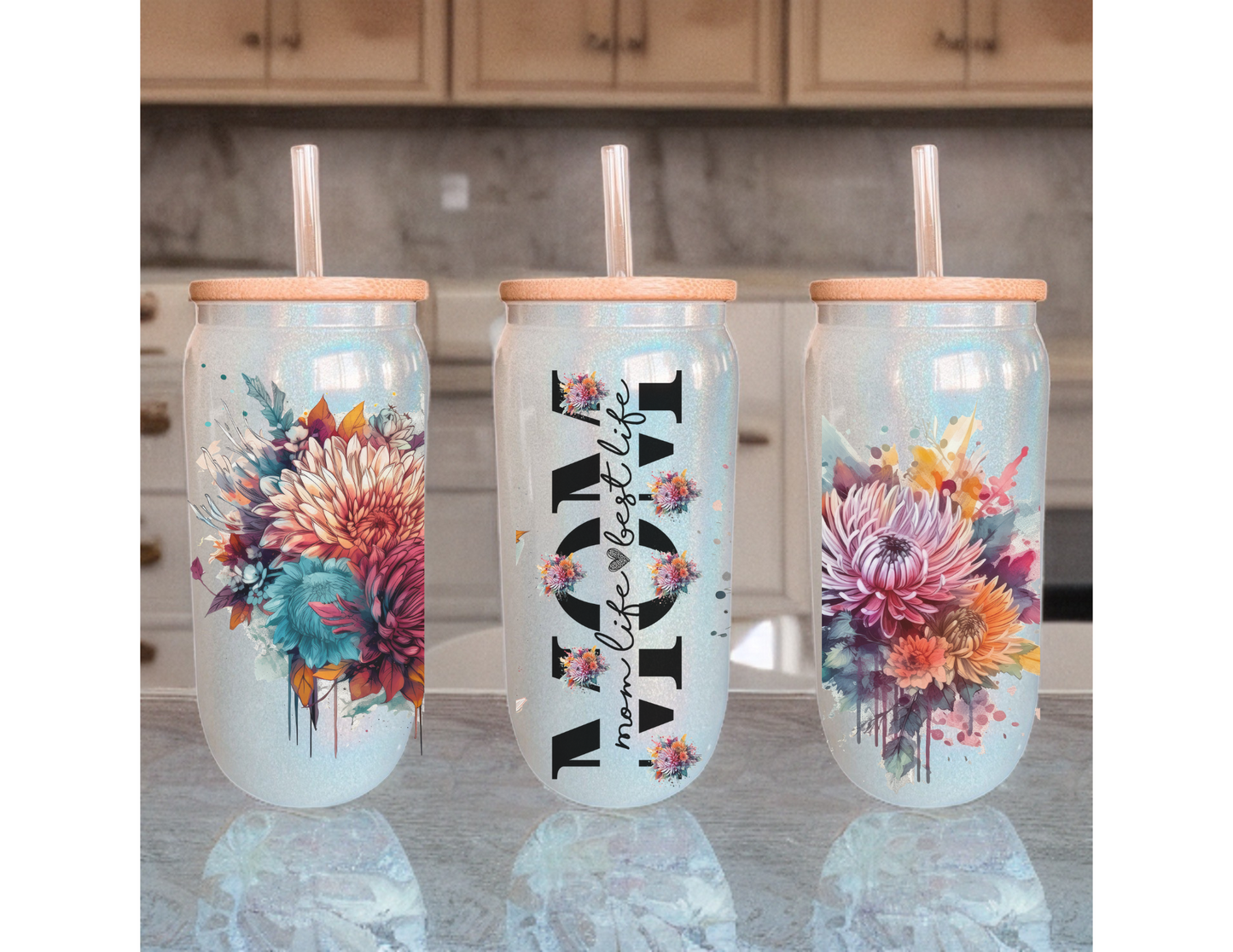 Mom Life Best Life Glass Tumbler