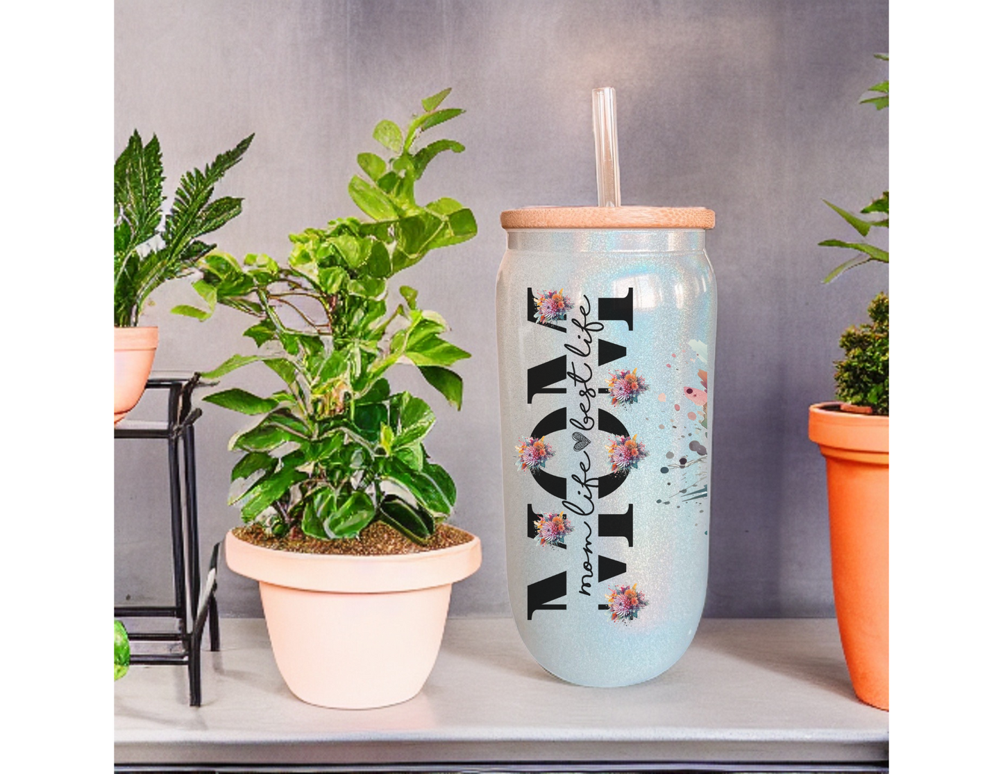 Mom Life Best Life Glass Tumbler