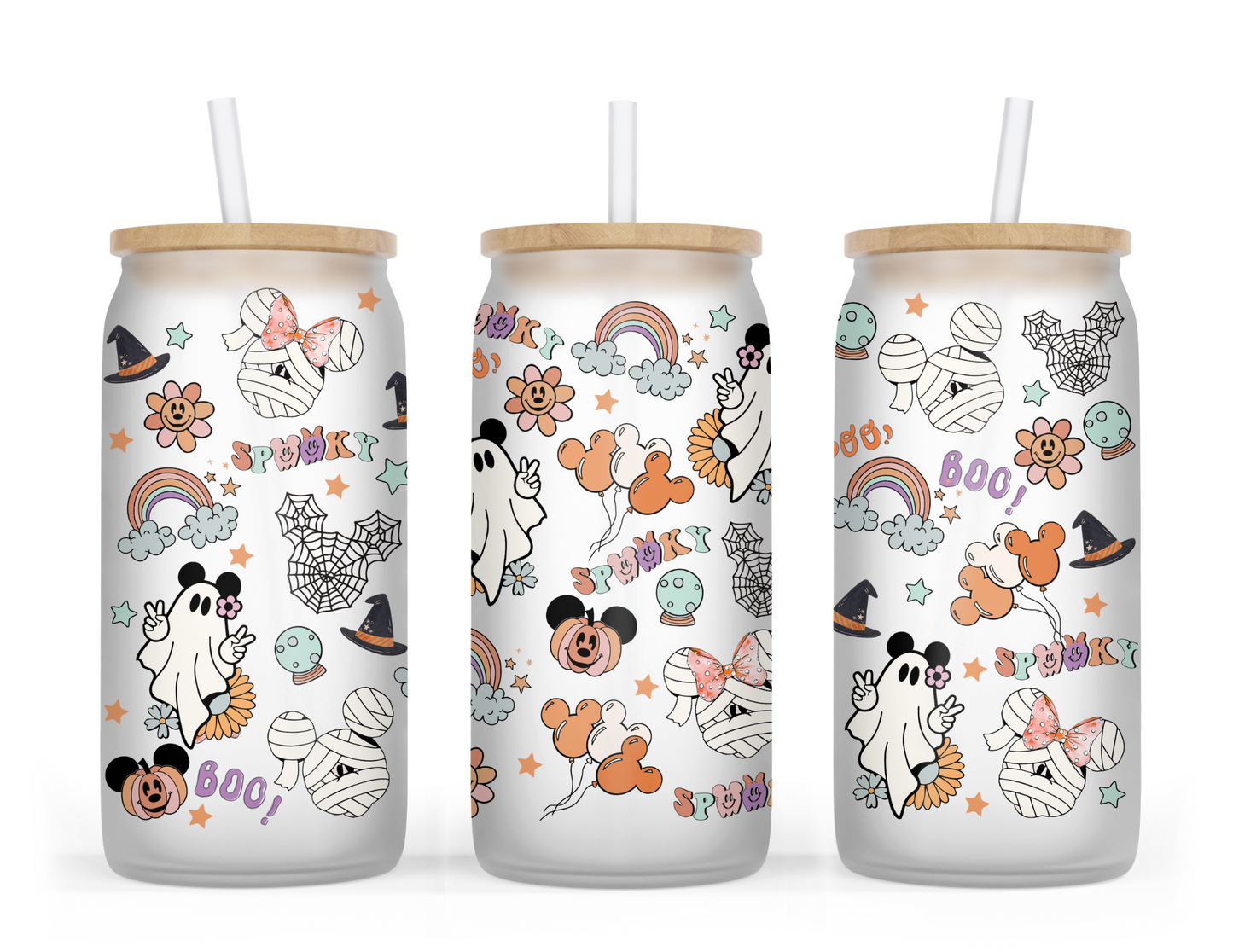 Retro Spooky Glass Tumbler