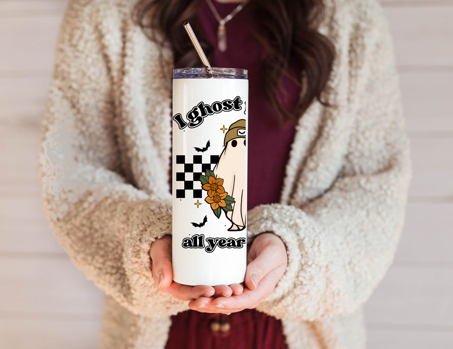 I Ghost People All Year Long 20oz Stainless Steel Tumbler