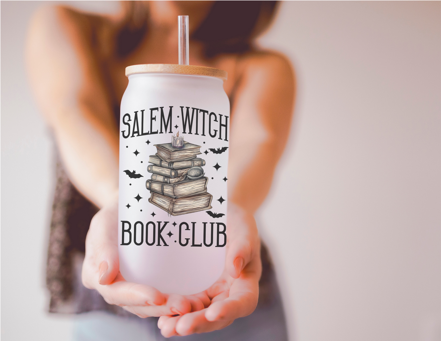 Salem Witch Book Club Glass Tumbler