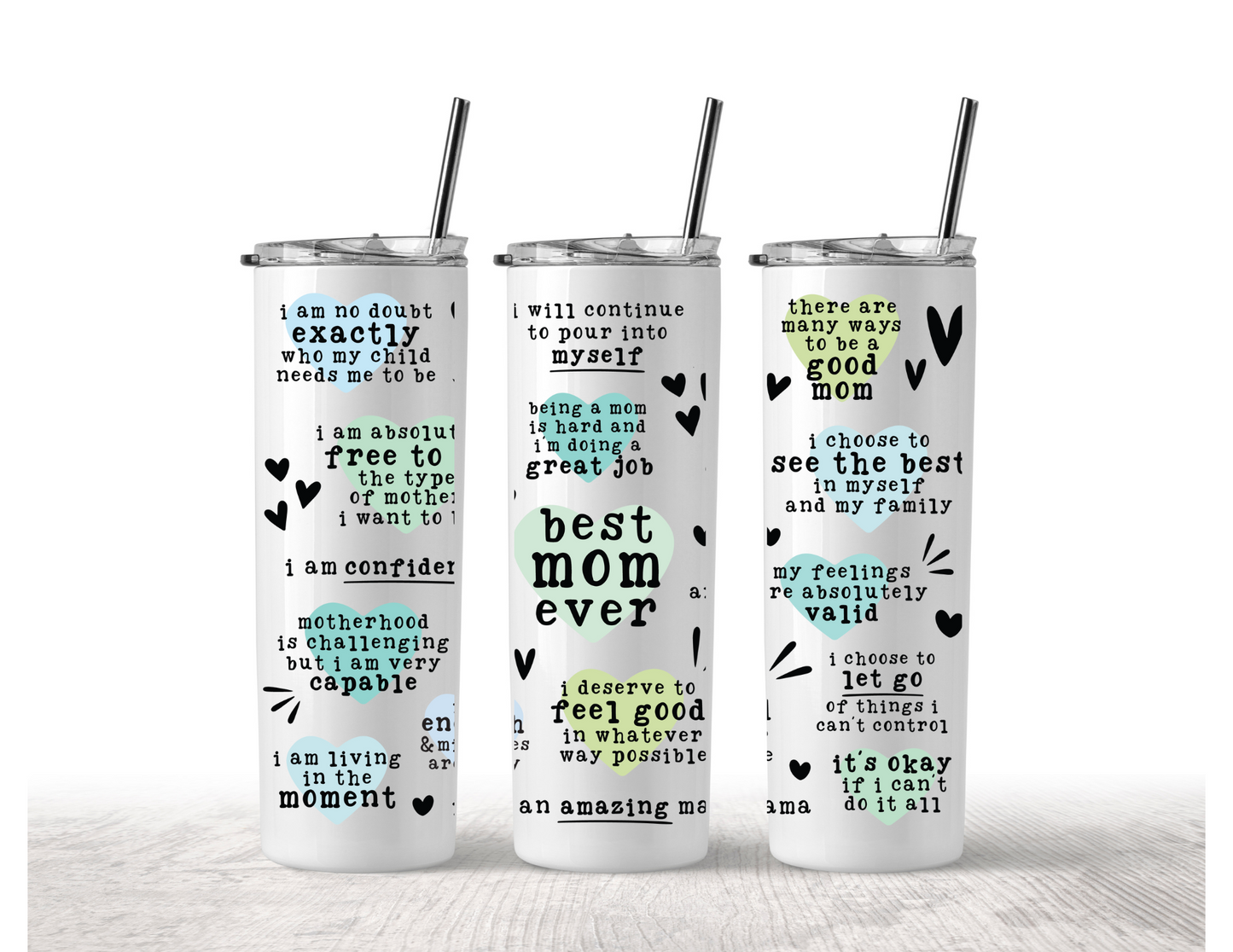 Best Mom Ever 20oz Stainless Steel Tumbler (Customizable Color)