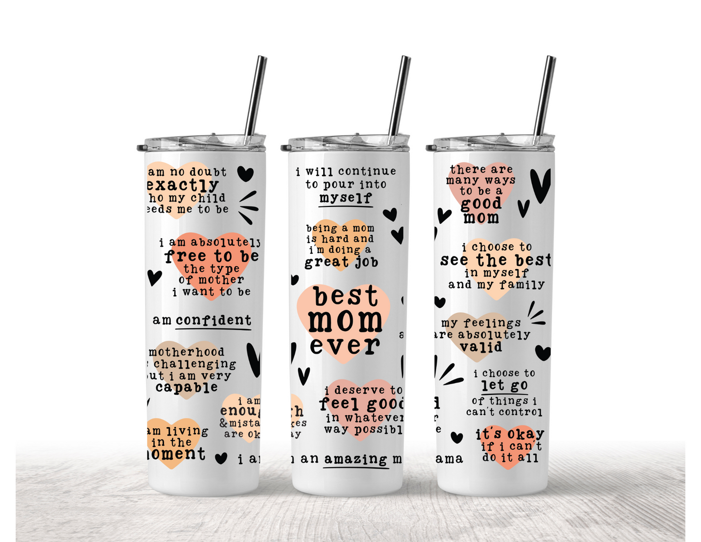 Best Mom Ever 20oz Stainless Steel Tumbler (Customizable Color)