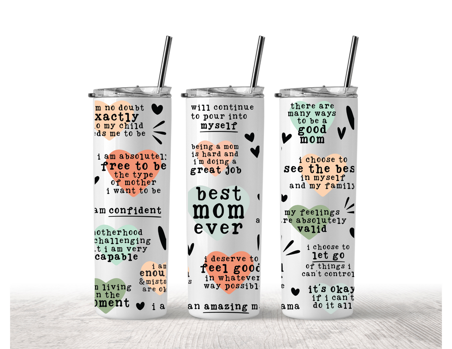 Best Mom Ever 20oz Stainless Steel Tumbler (Customizable Color)