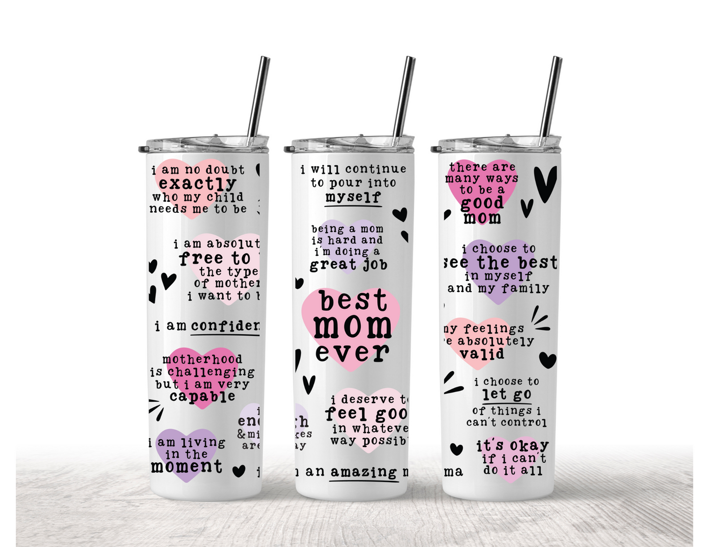 Best Mom Ever 20oz Stainless Steel Tumbler (Customizable Color)