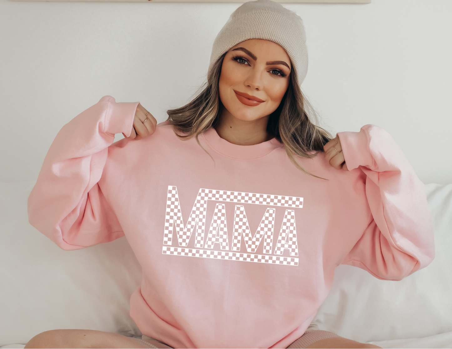 Mama Checkered Sweatshirt