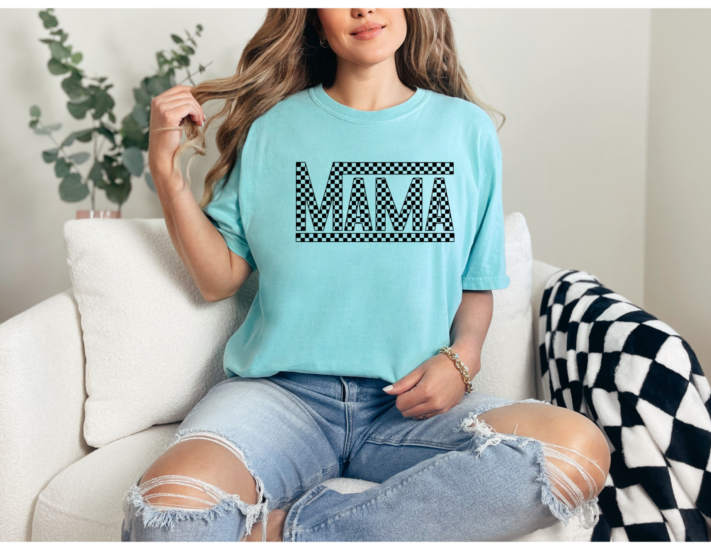 Checkered Mama Shirt