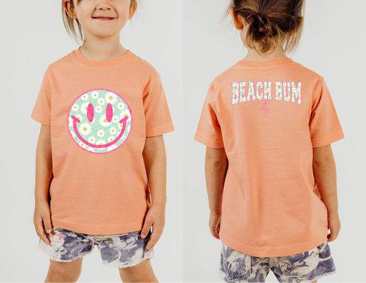 Girls Smiley Beach Bum Shirt