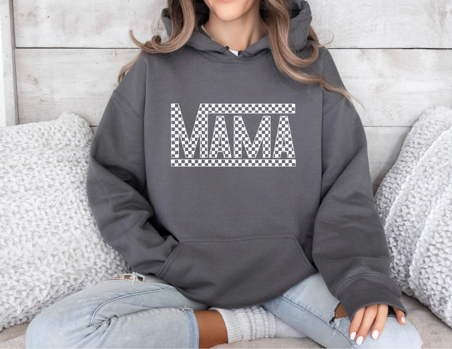 Mama Checkered Sweatshirt