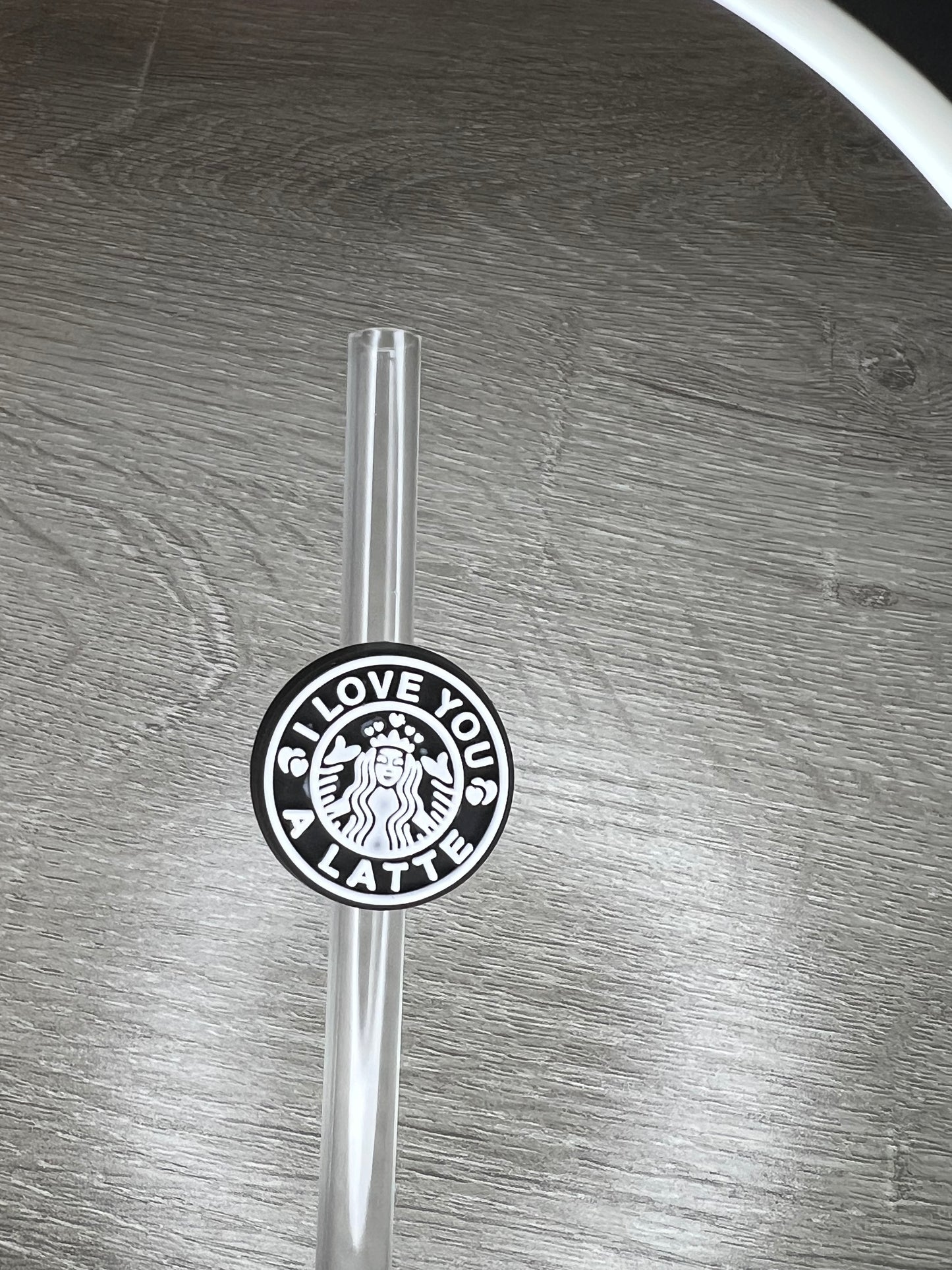 Love You A Latte Straw Charm