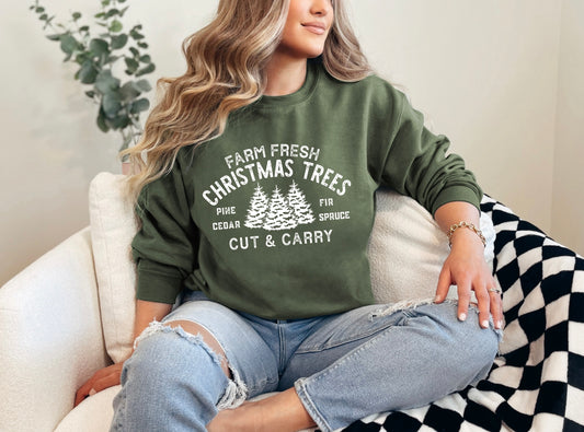 Farm Fresh Christmas Trees Sweatshirt