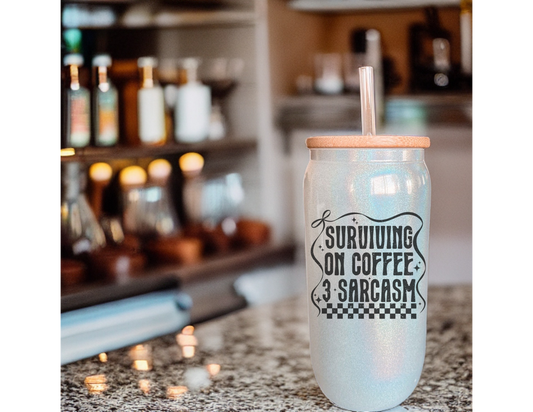 Surviving on Coffee & Sarcasm Tumbler