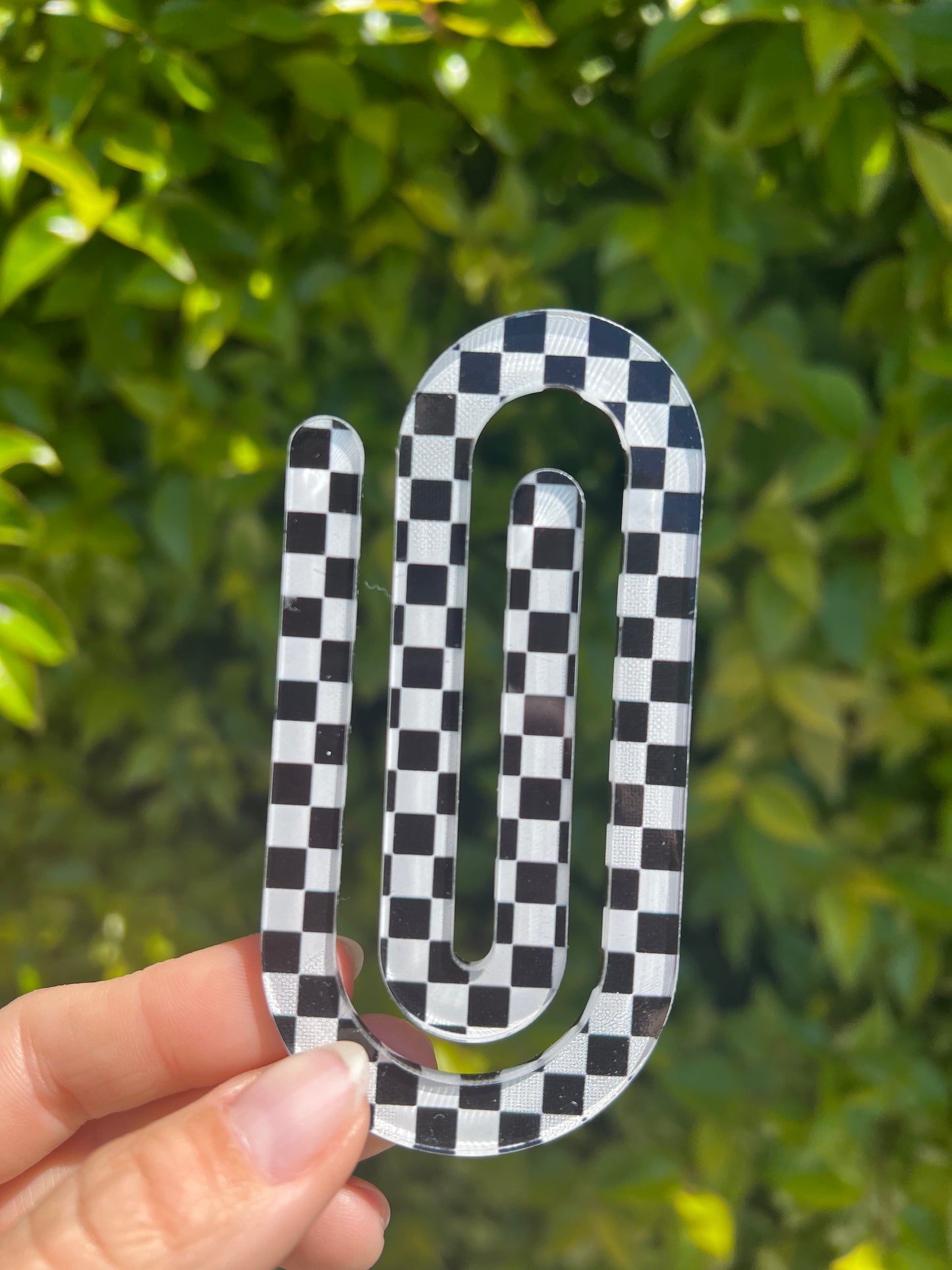 Black Checkered Jumbo Paper Clip