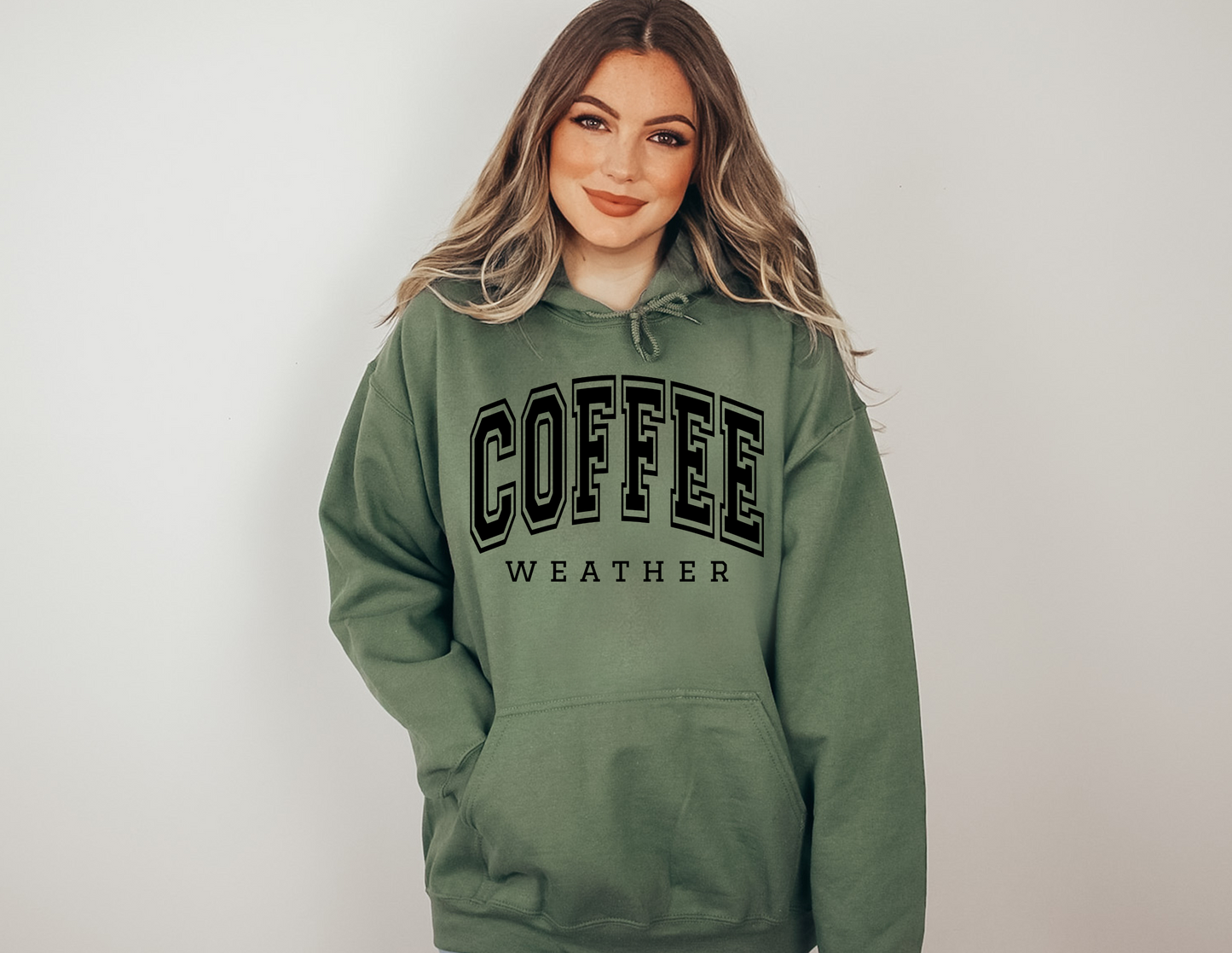 Coffee Weather Puff Print Sweatshirt