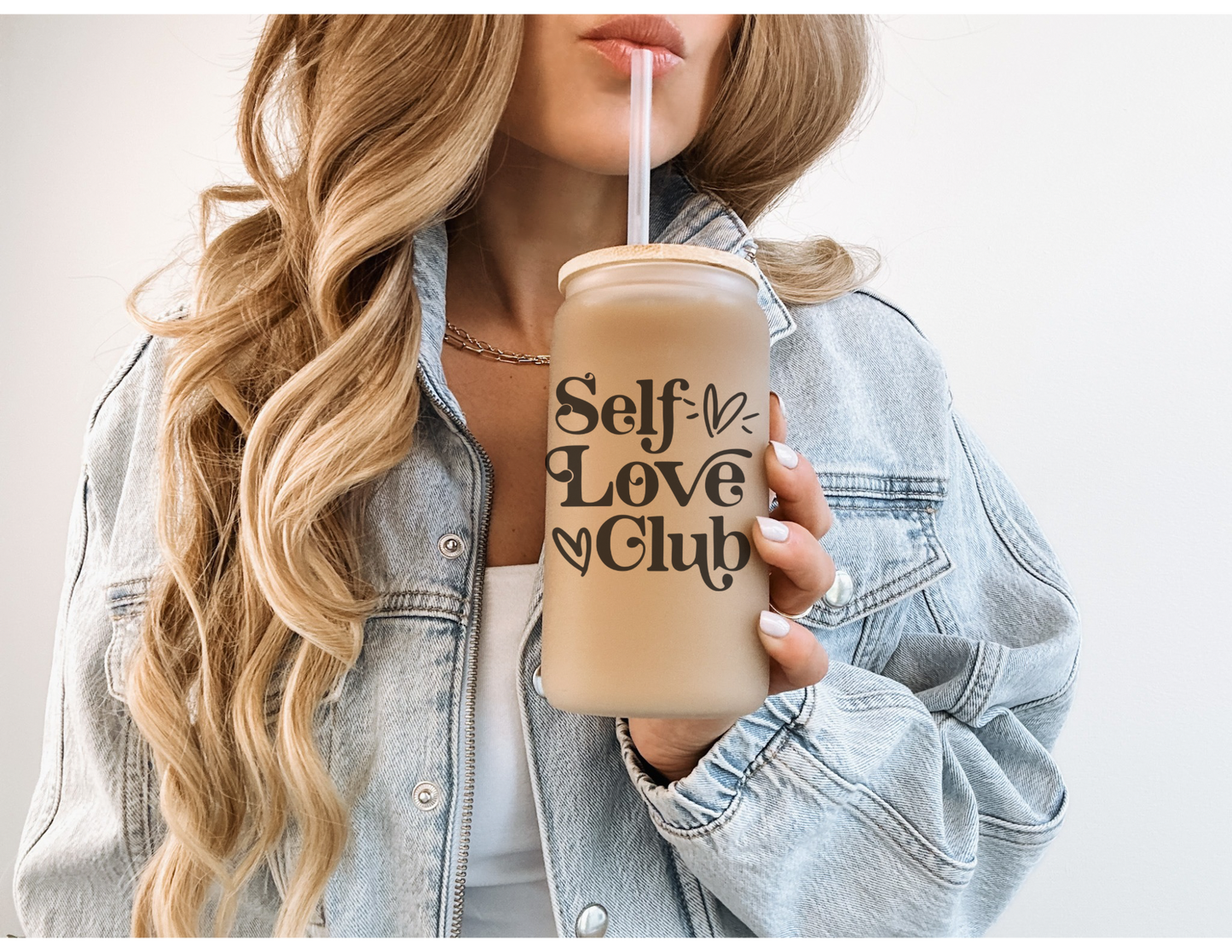 Self Love Club Frosted Glass Tumbler