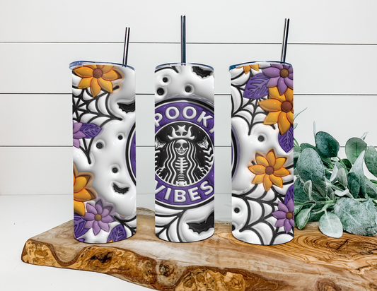 Spooky Vibes Puff Stainless Steel Tumbler